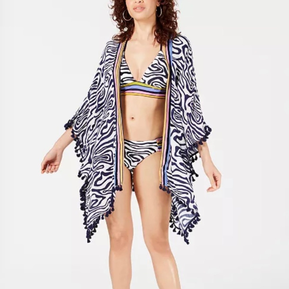 Zebra Kimono Swim Cover Up
